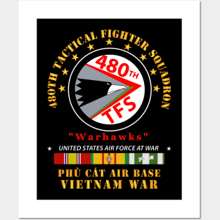 USAF - 480th Tactical Fighter Squadron - Warhawks - Phù Cát w VN SVC X 300 Posters and Art